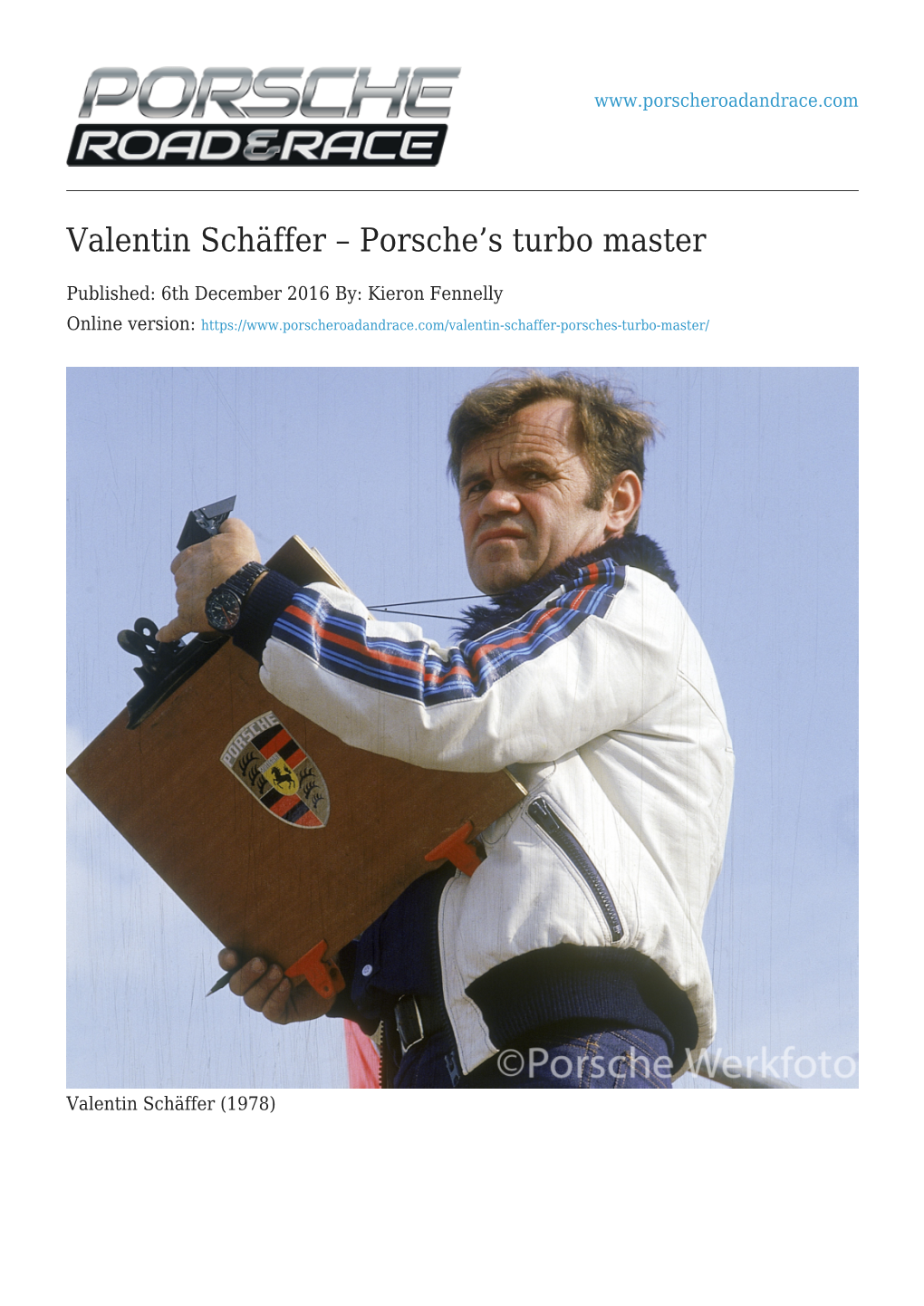 Valentin Schäffer &#8211; Porsche's Turbo Master