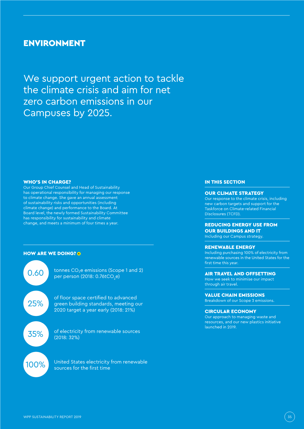 We Support Urgent Action to Tackle the Climate Crisis and Aim for Net Zero Carbon Emissions in Our Campuses by 2025