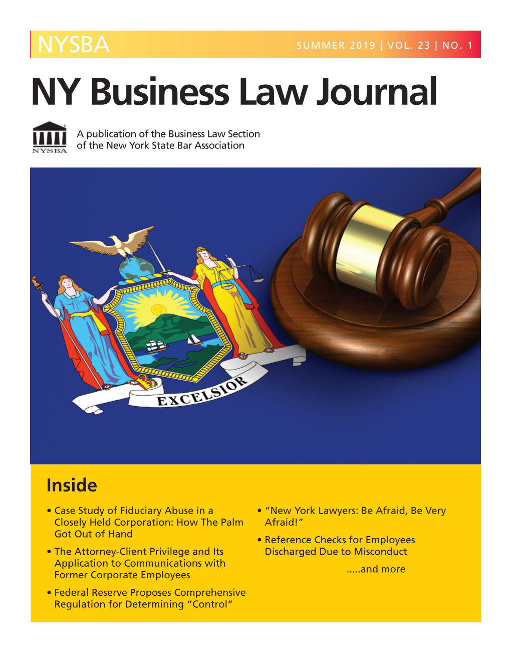 NY Business Law Journal | Summer 2019 | Vol