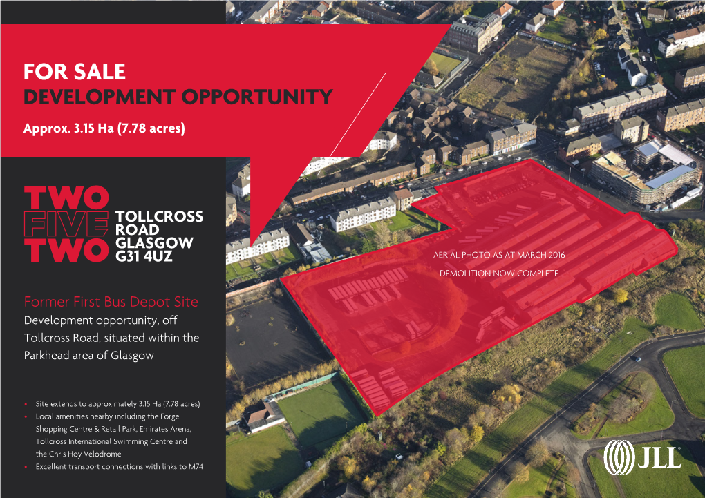 FOR SALE DEVELOPMENT OPPORTUNITY Approx