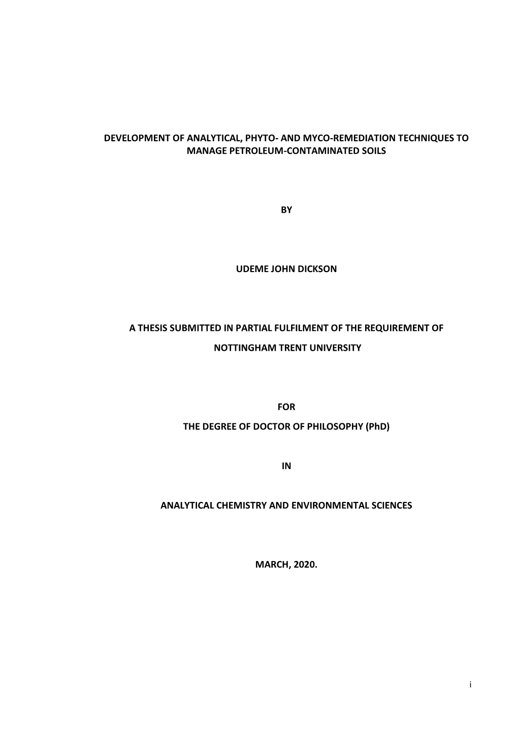 Development of Analytical, Phyto- and Myco-Remediation Techniques to Manage Petroleum-Contaminated Soils