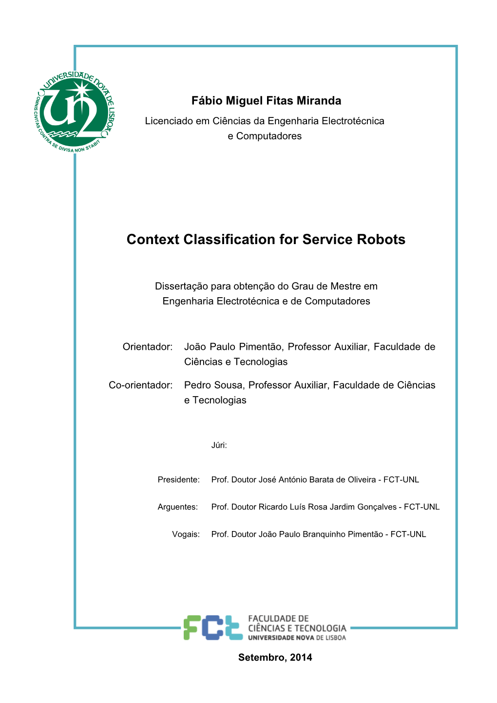 Context Classification for Service Robots