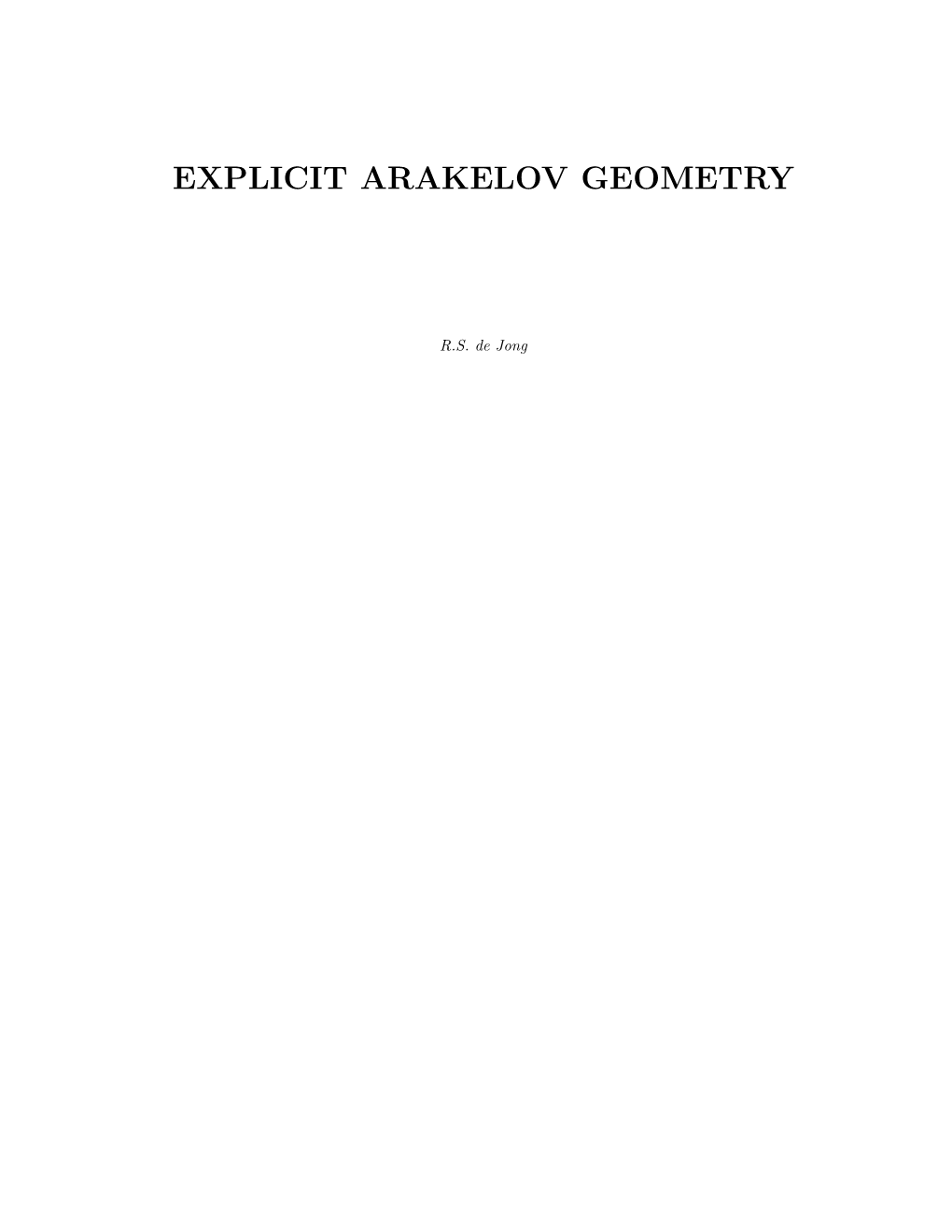 Explicit Arakelov Geometry