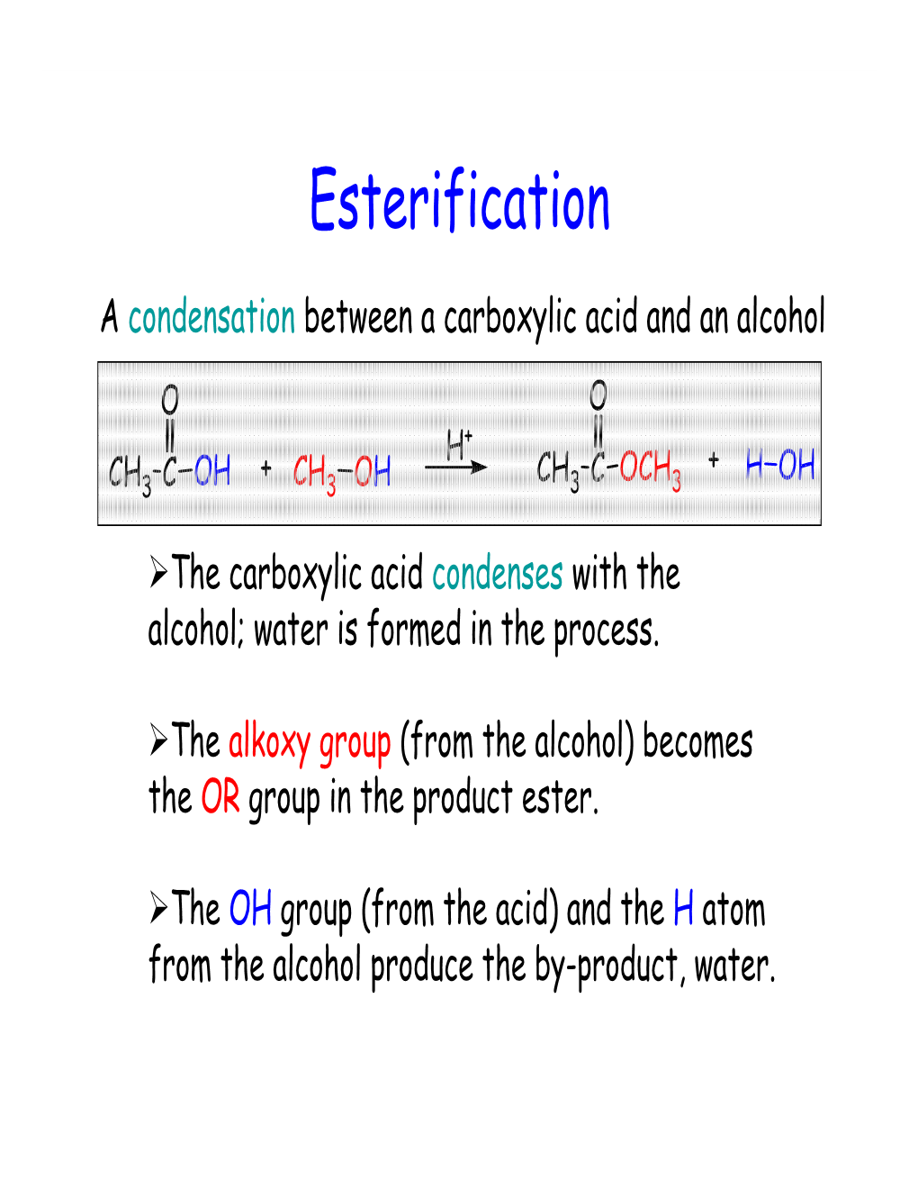 Esterification