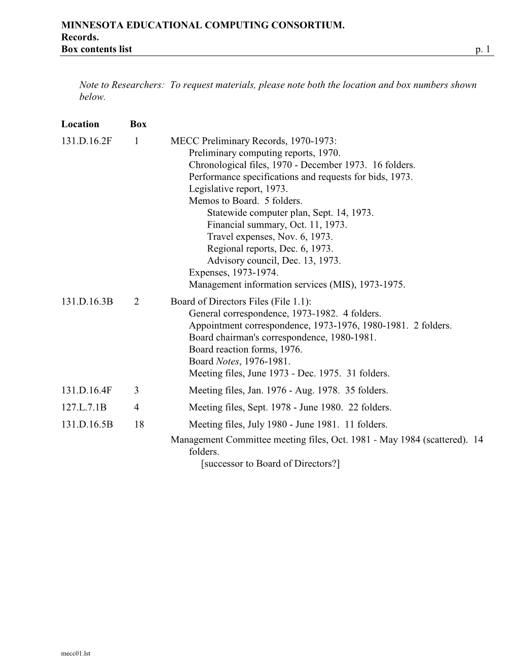 Minnesota Educational Computing Consortium