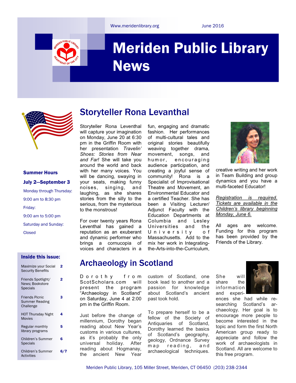 Meriden Public Library News