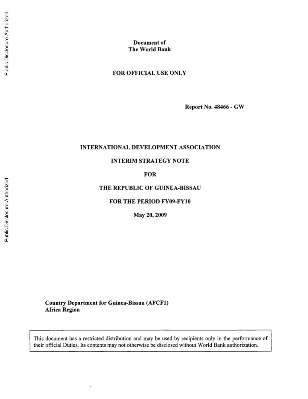 World Bank Document