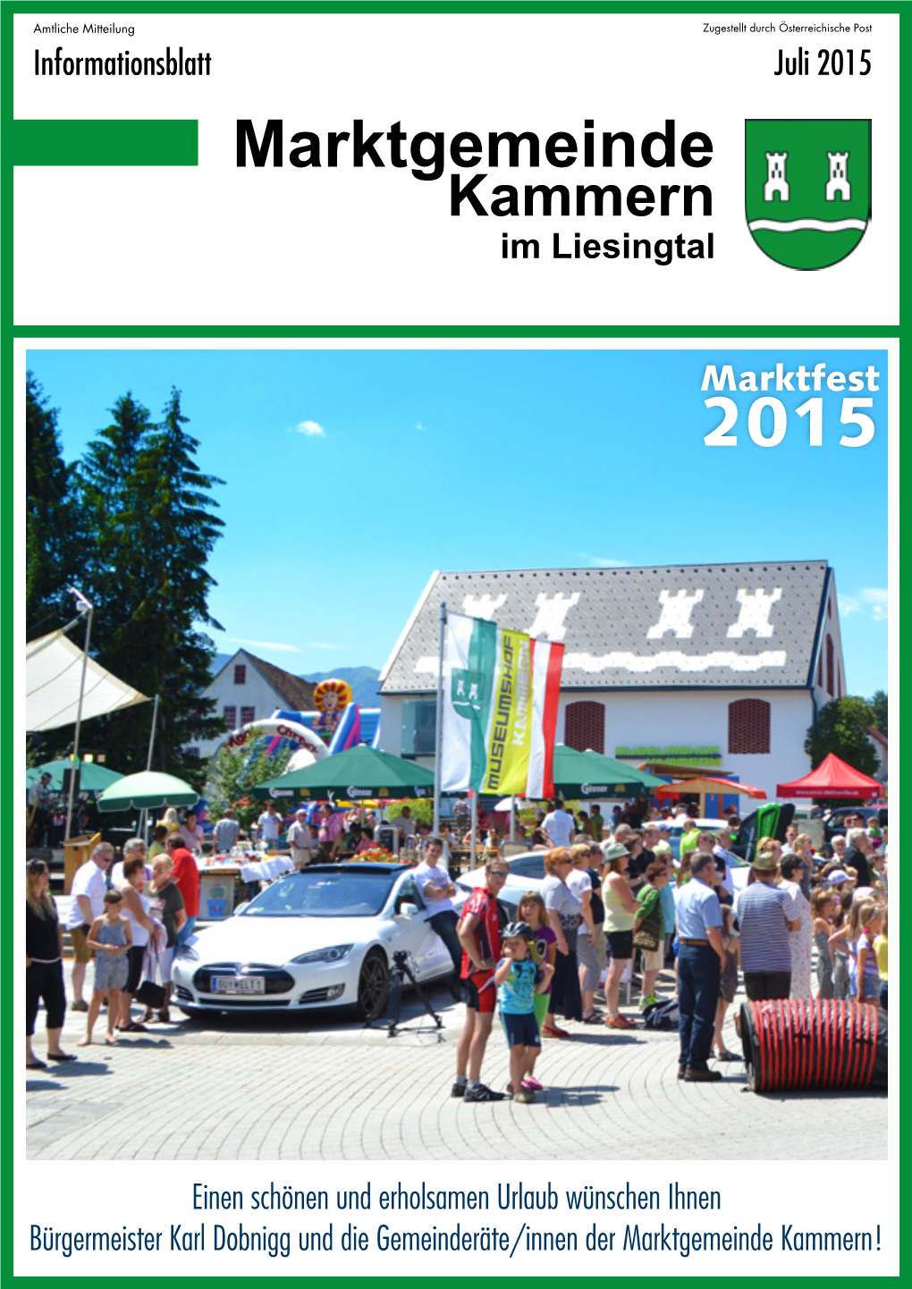 Informationsblatt Juli 2015 Marktgemeinde Kammern Im Liesingtal