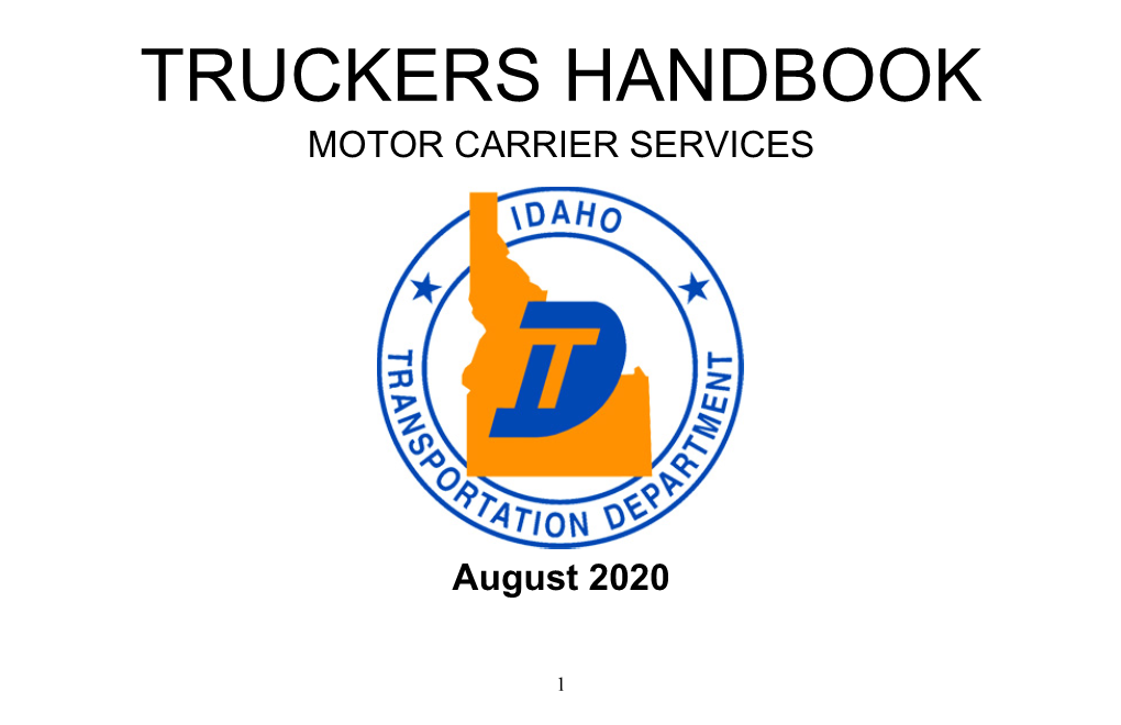 Truckers Handbook Motor Carrier Services