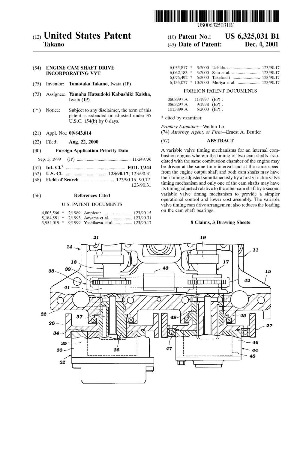 (12) United States Patent (10) Patent No.: US 6,325,031 B1 Takano (45) Date of Patent: Dec