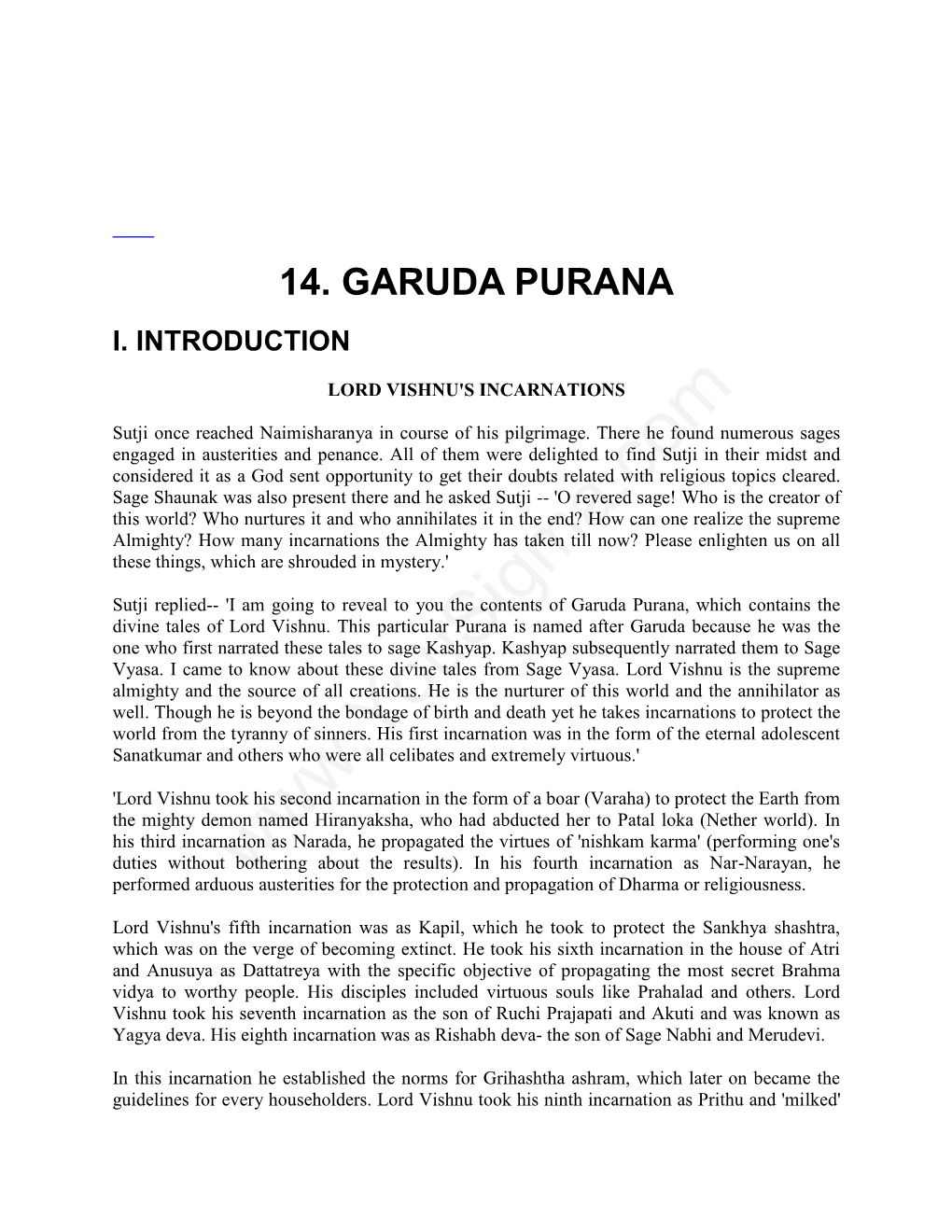 How Garuda Purana Was Propagated