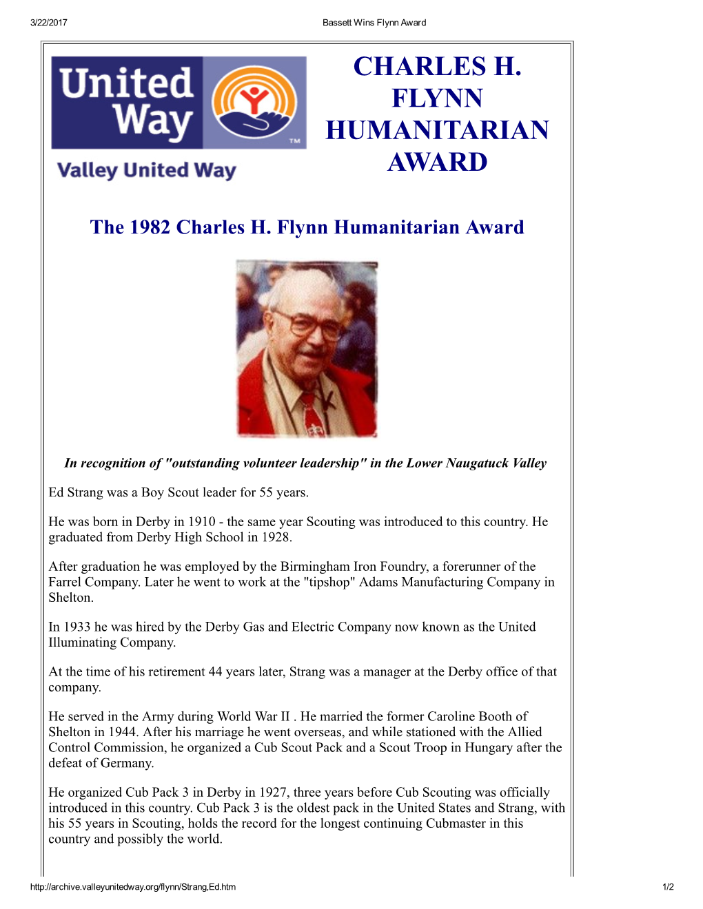 Charles H. Flynn Humanitarian Award