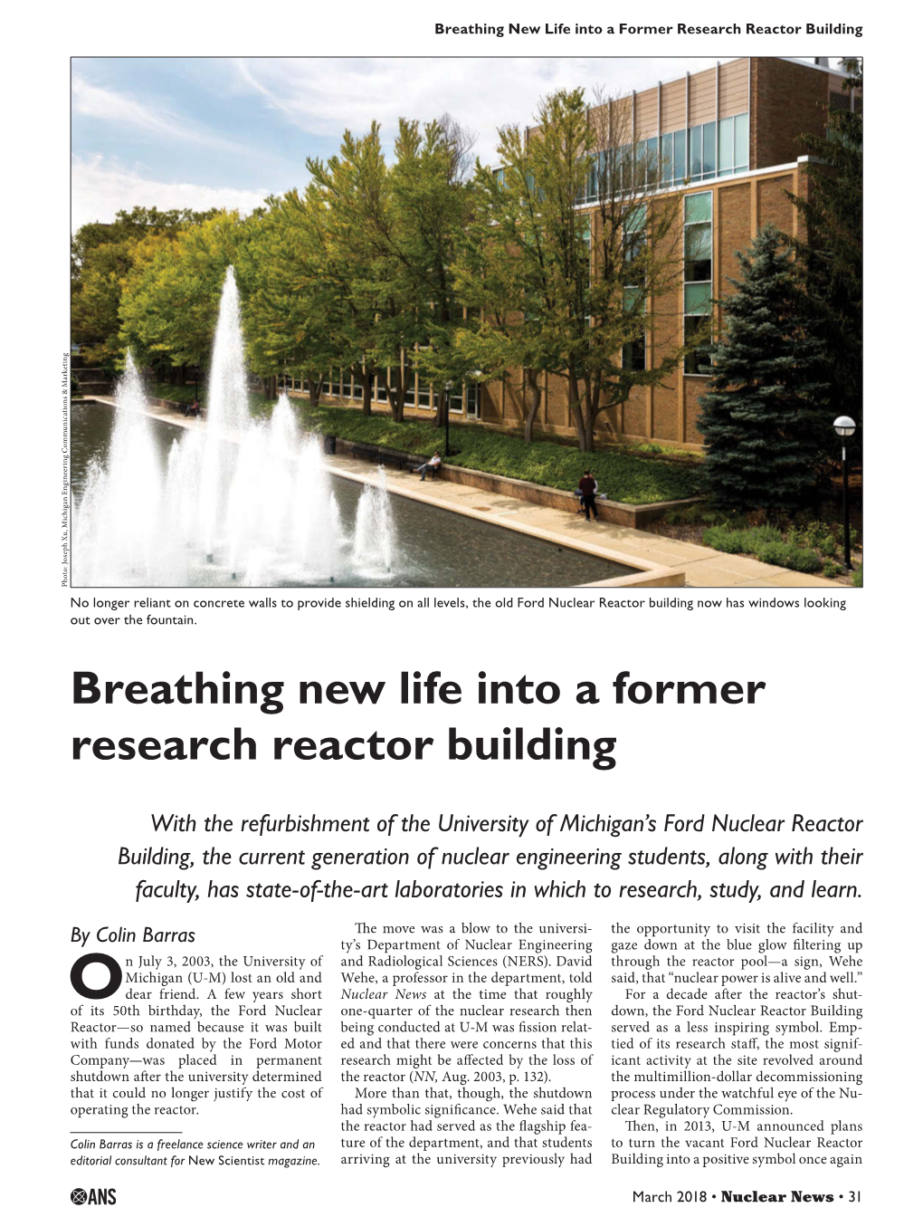 Breathing New Life Into a Former Research Reactor Building
