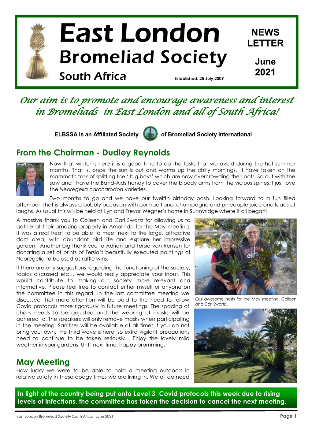 ELBSSA Newsletter JUNE 2021