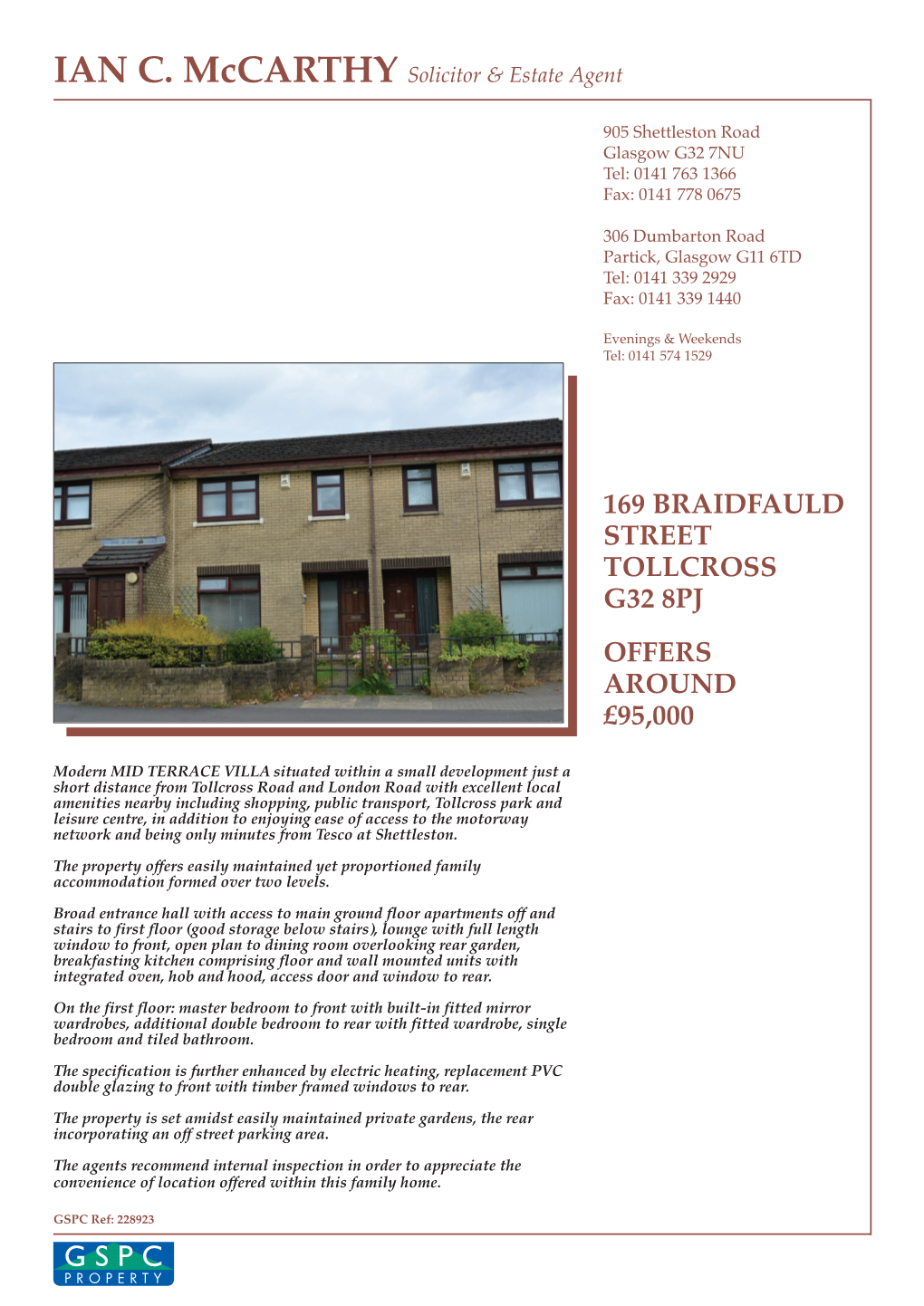 169 Braidfauld Street Tollcross G32 8Pj Offers Around £95,000