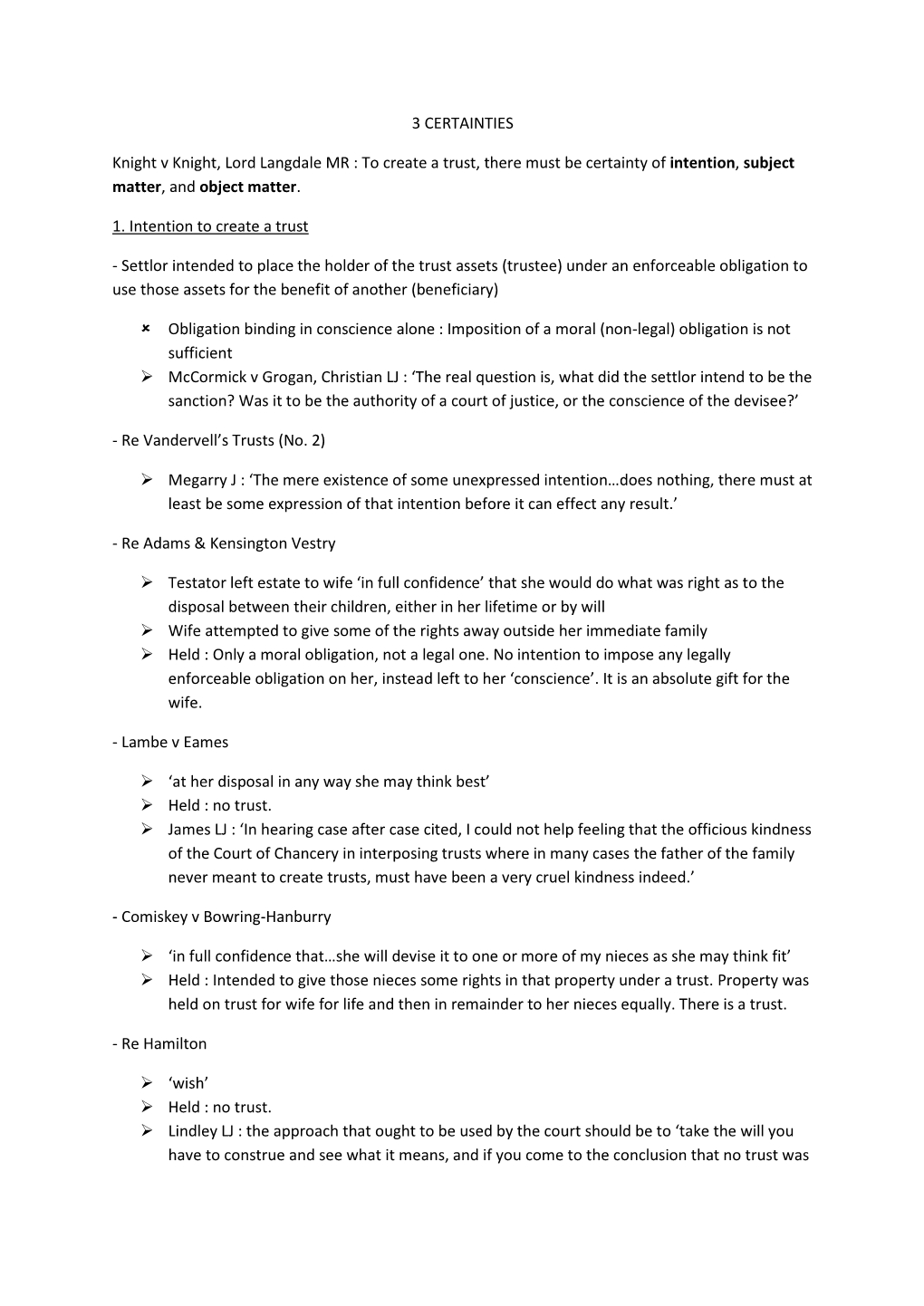 Equity and Trusts (LA3002) LLB Complete Notes