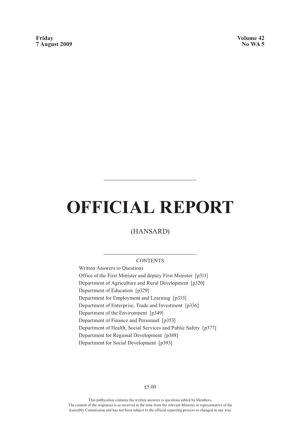 Official Report