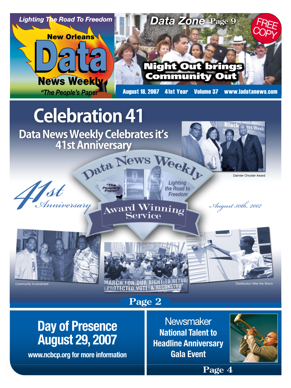Celebration 41 Data News Weekly Celebrates It’S 41St Anniversary