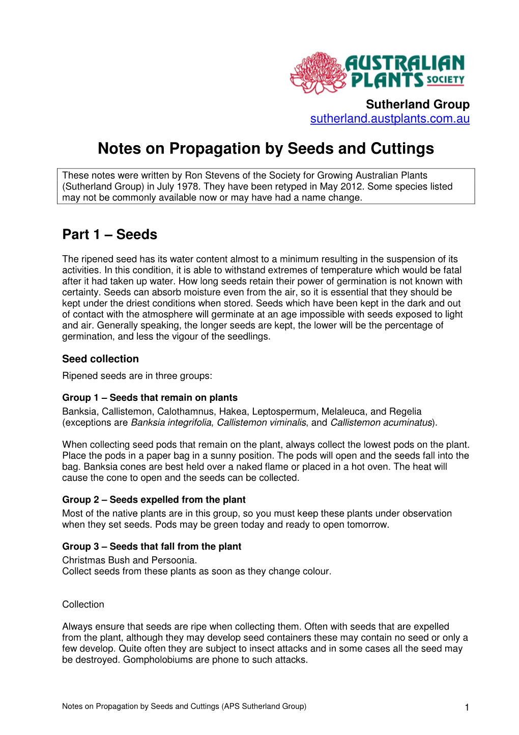 Propagating Plants from Seeds and Cuttings