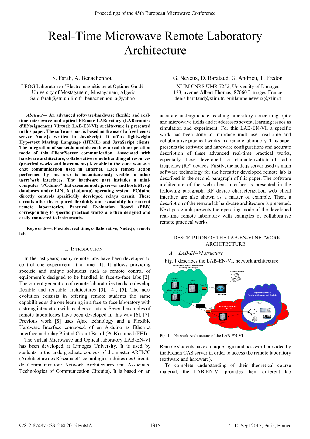 Eumc: Real-Time Microwave Remote Laboratory Architecture