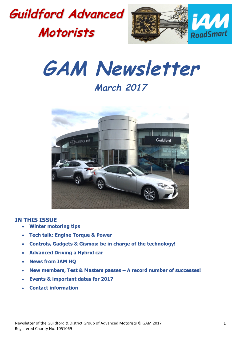 GAM Newsletter March 2017