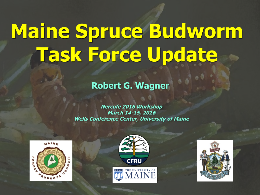 Maine Spruce Budworm Task Force Update