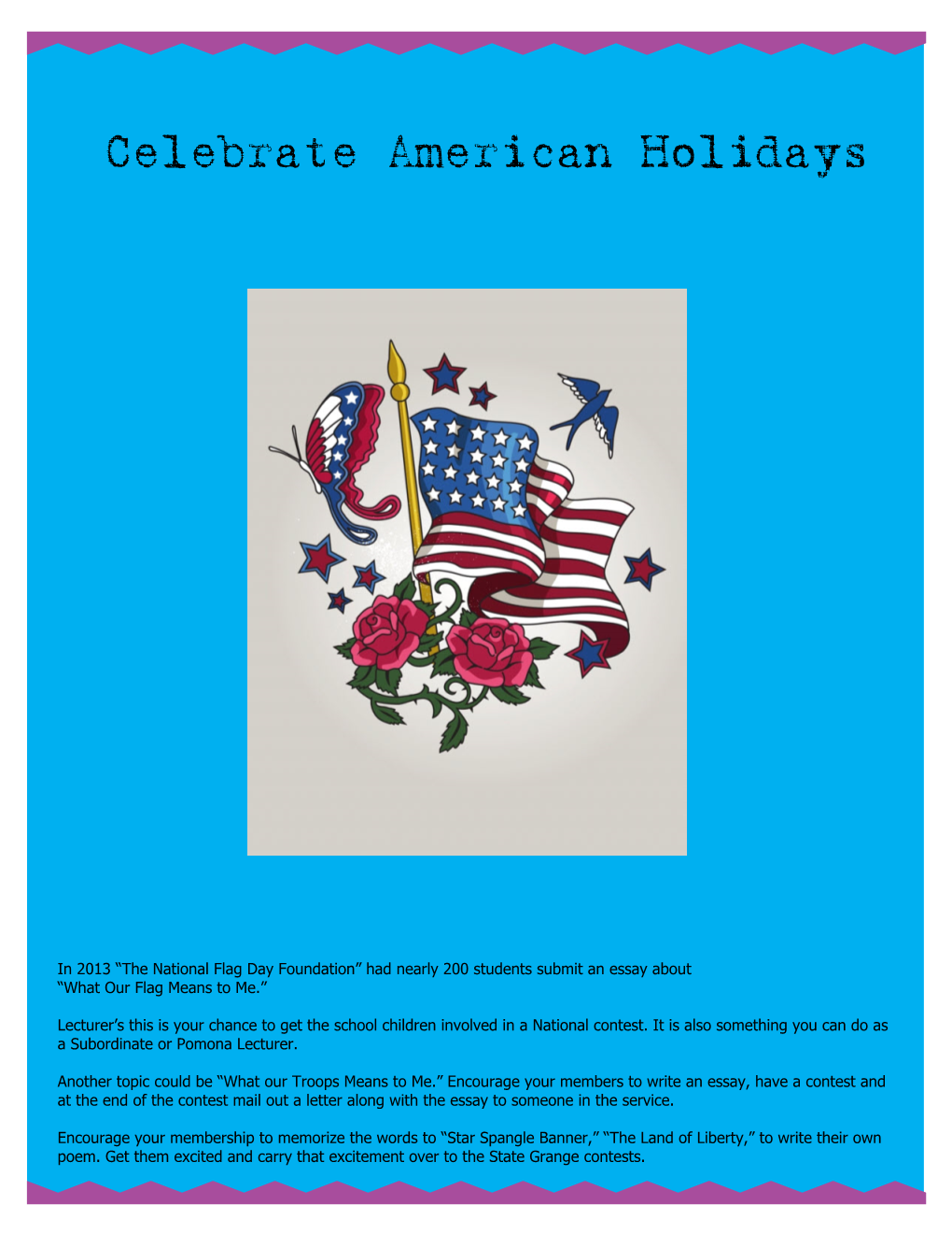 Celebrate American Holidays