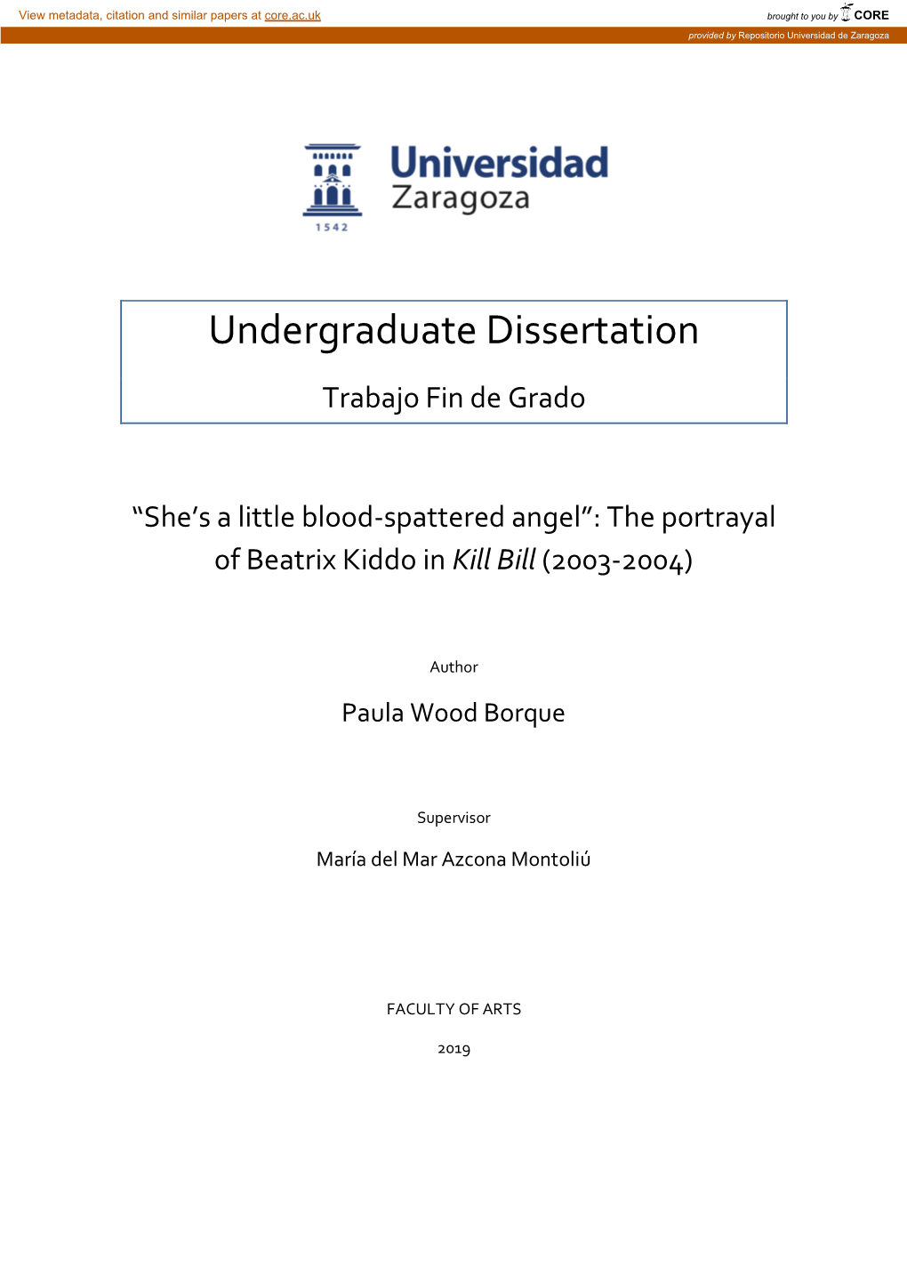 Undergraduate Dissertation Trabajo Fin De Grado