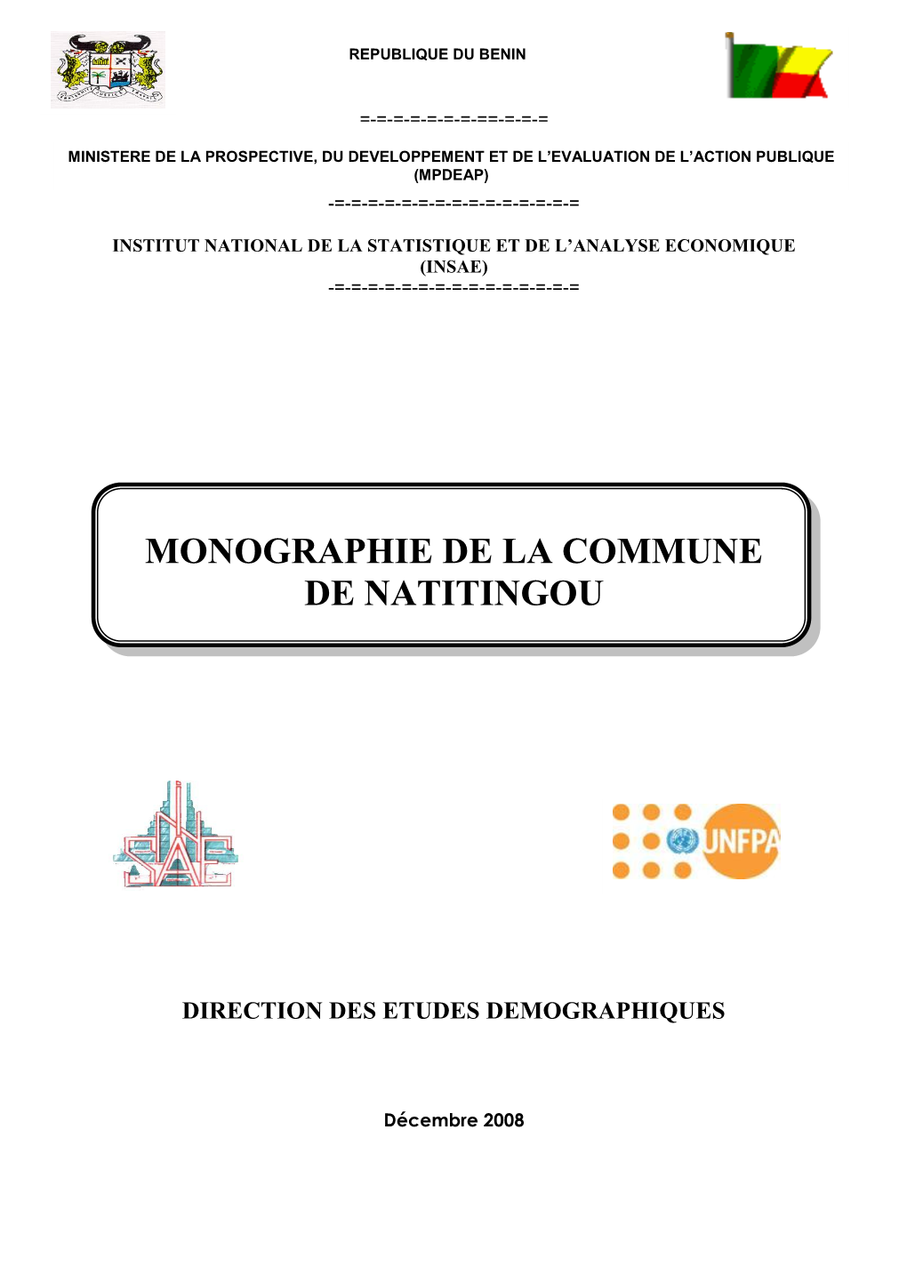 Plan De Redaction De La Monographie Des Communes