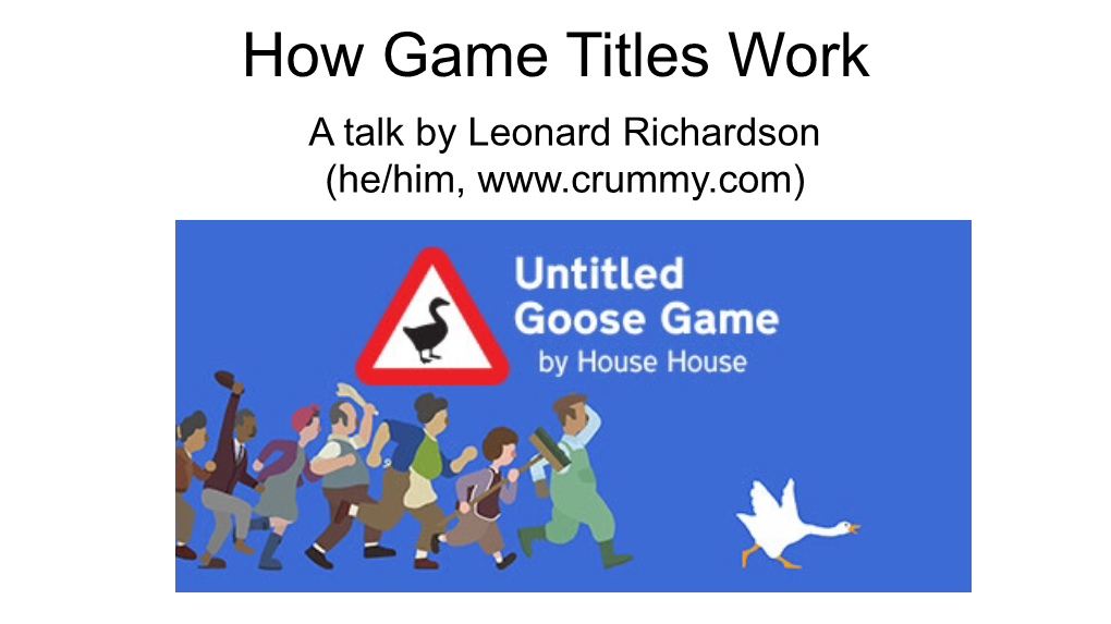 How Game Titles Work