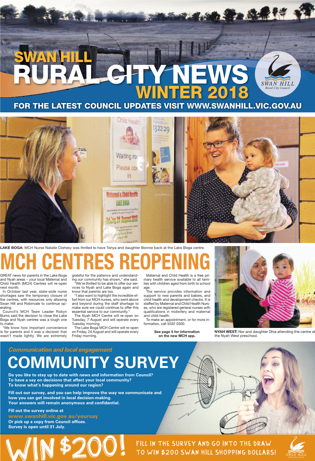 Rural City News Winter 2018 for the Latest Council Updates Visit