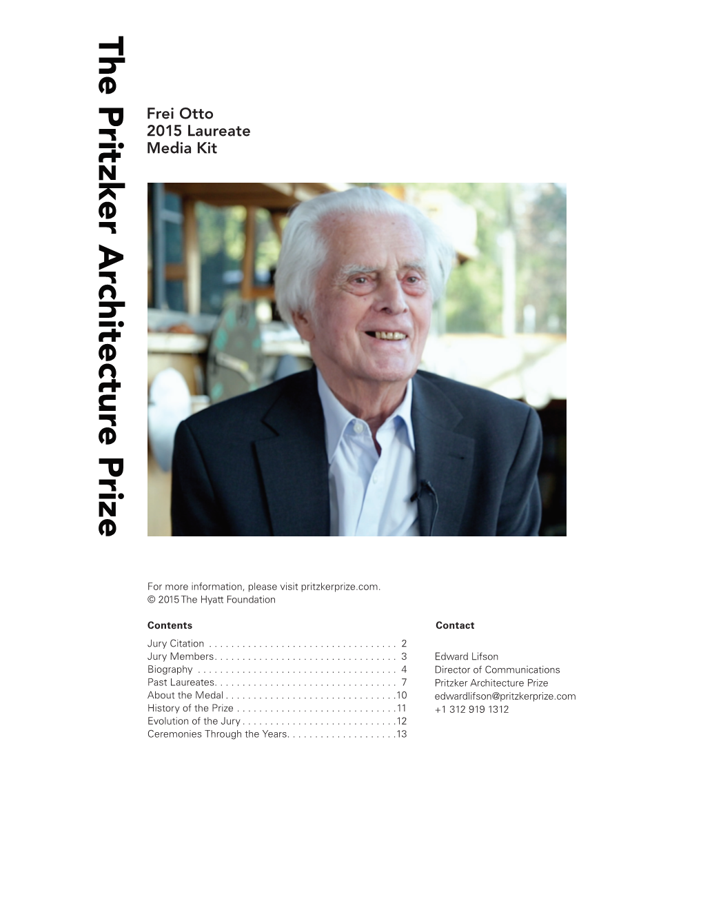 Frei Otto 2015 Laureate Media Kit