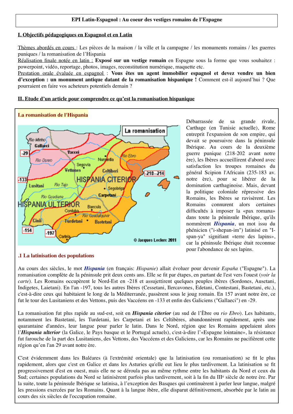 EPI Latin-Espagnol : Au Coeur Des Vestiges Romains De L'espagne