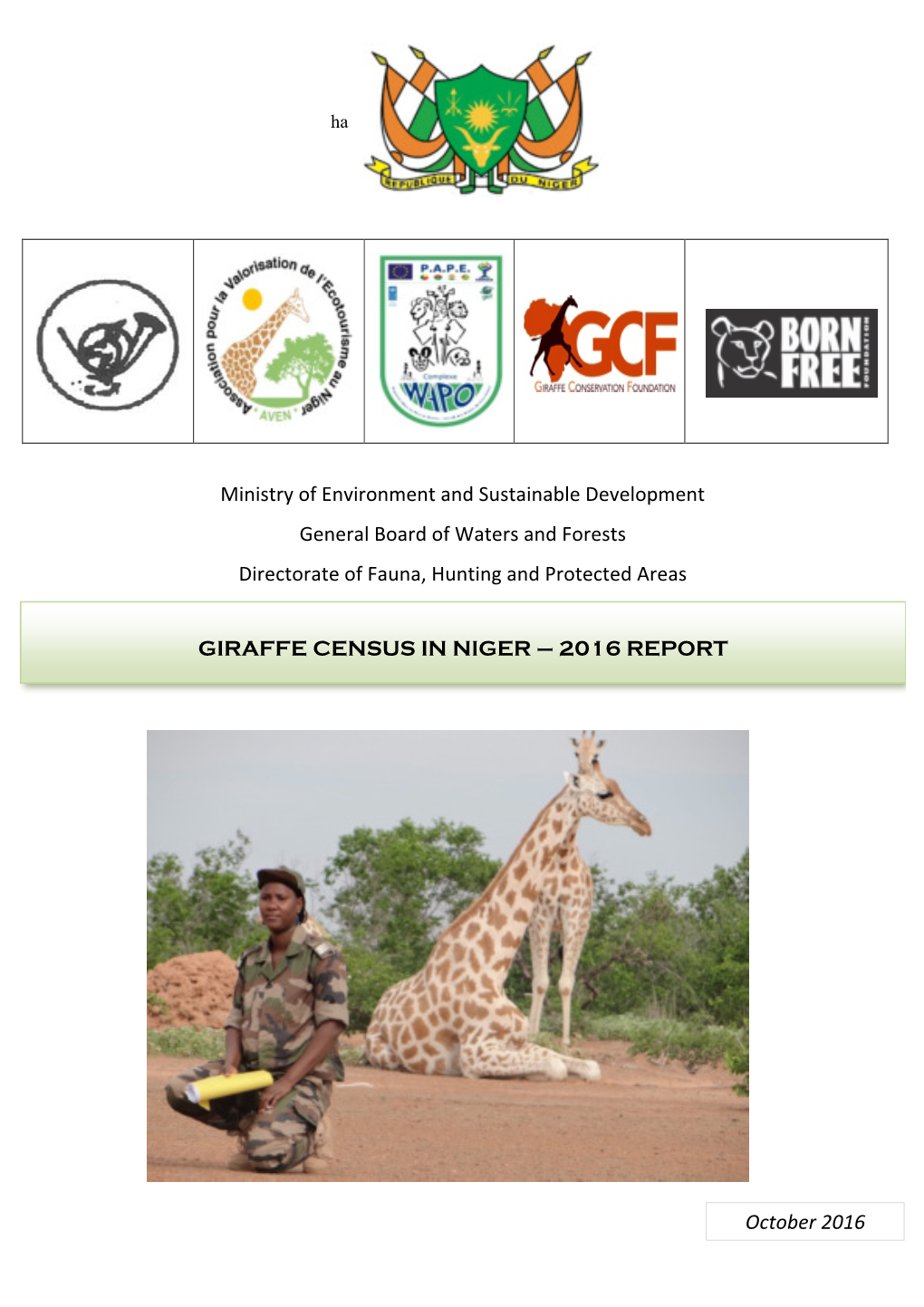 West African Giraffe Census 2016