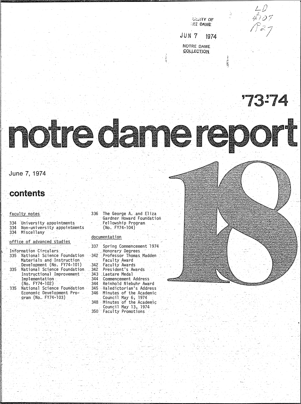 Notre Dame Report