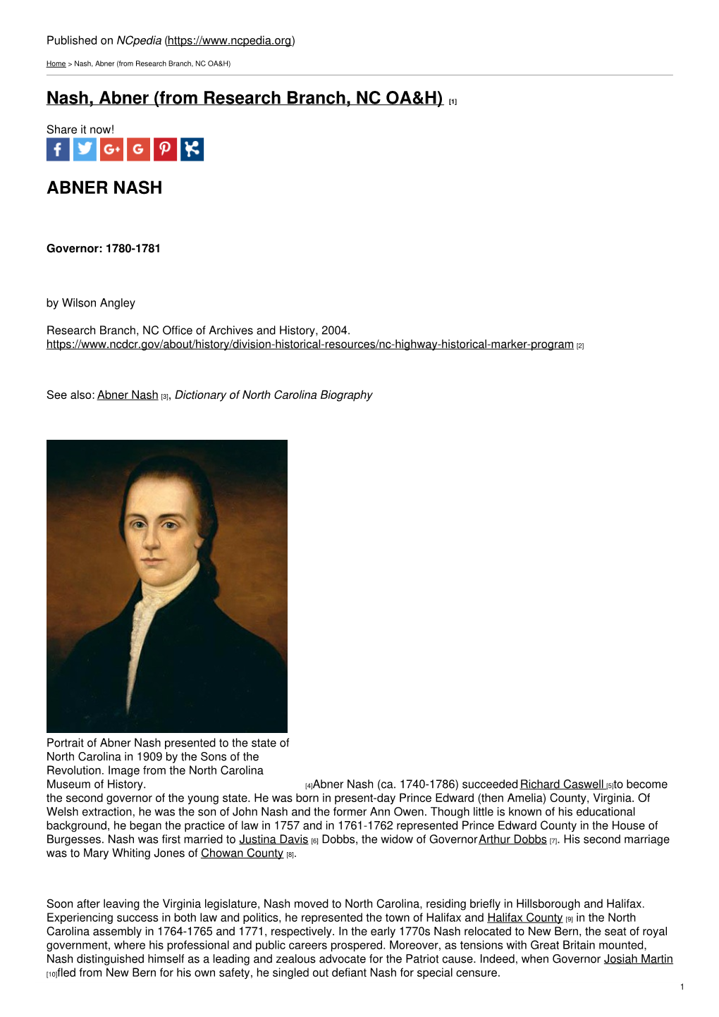Nash, Abner (From Research Branch, NC OA&H)