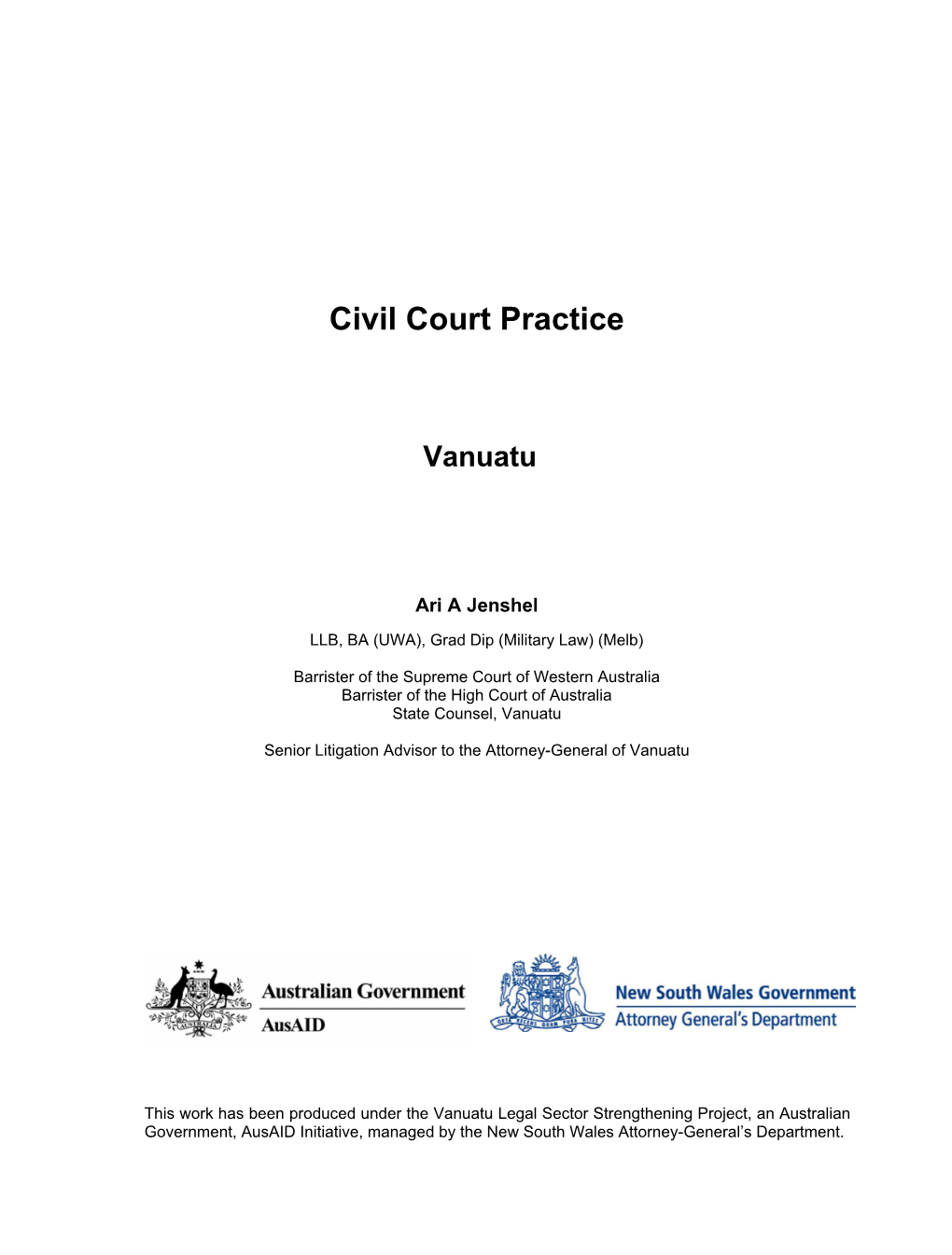 Civil Court Practice Vanuatu