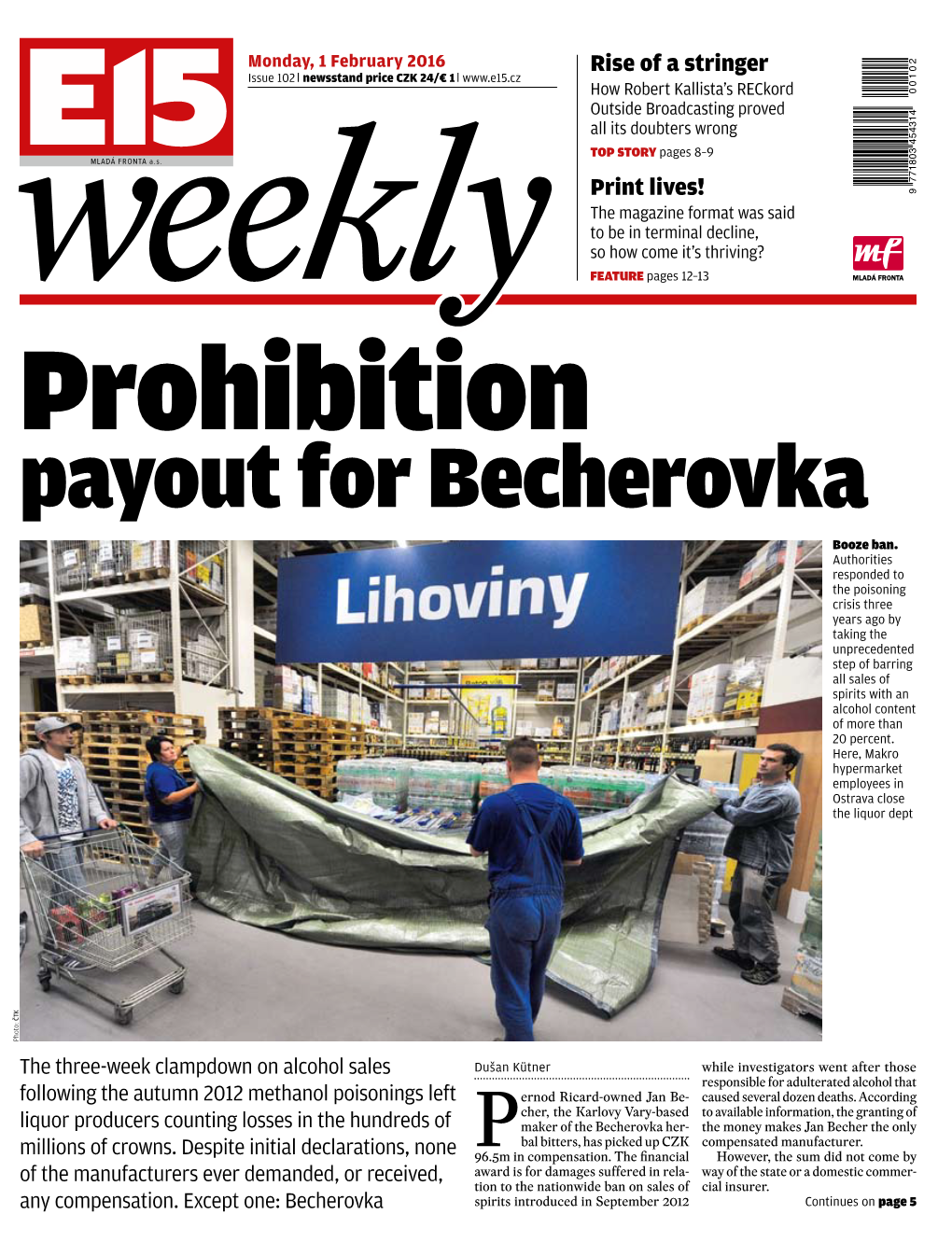 Payout for Becherovka Booze Ban