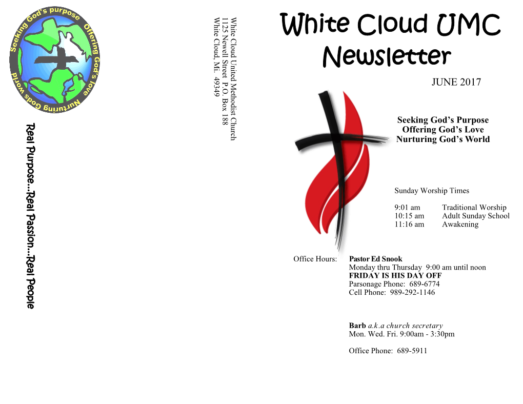 White Cloud UMC Newsletter