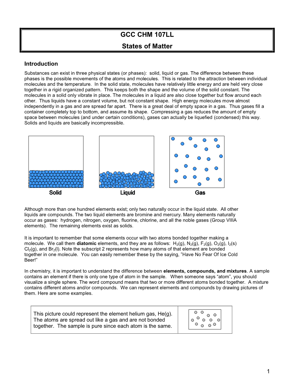 GCC CHM 107LL States of Matter