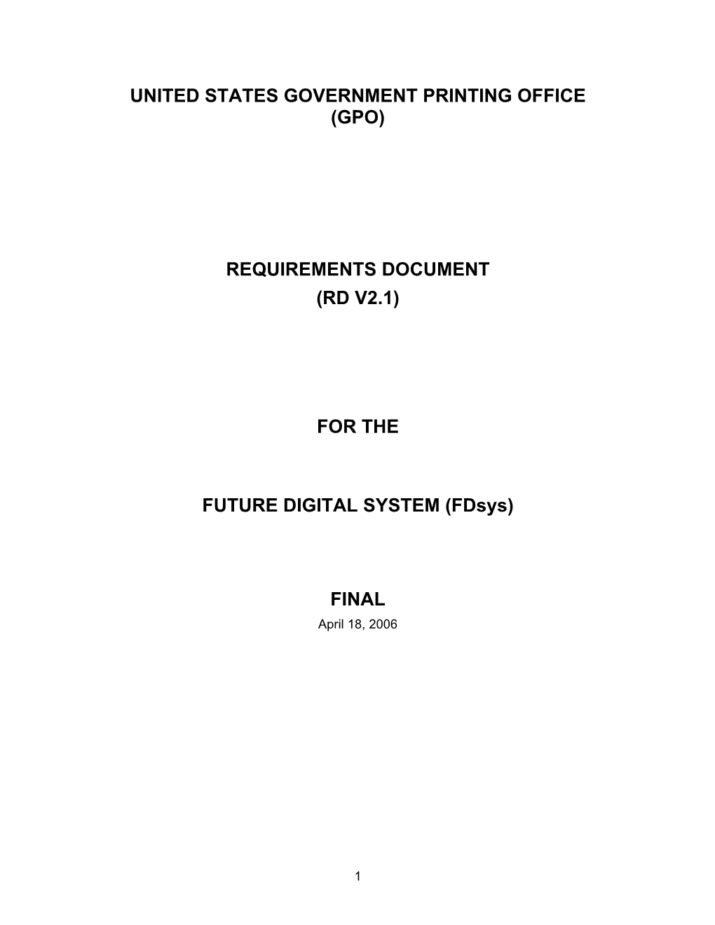 Requirements Document (Rd V2.1)