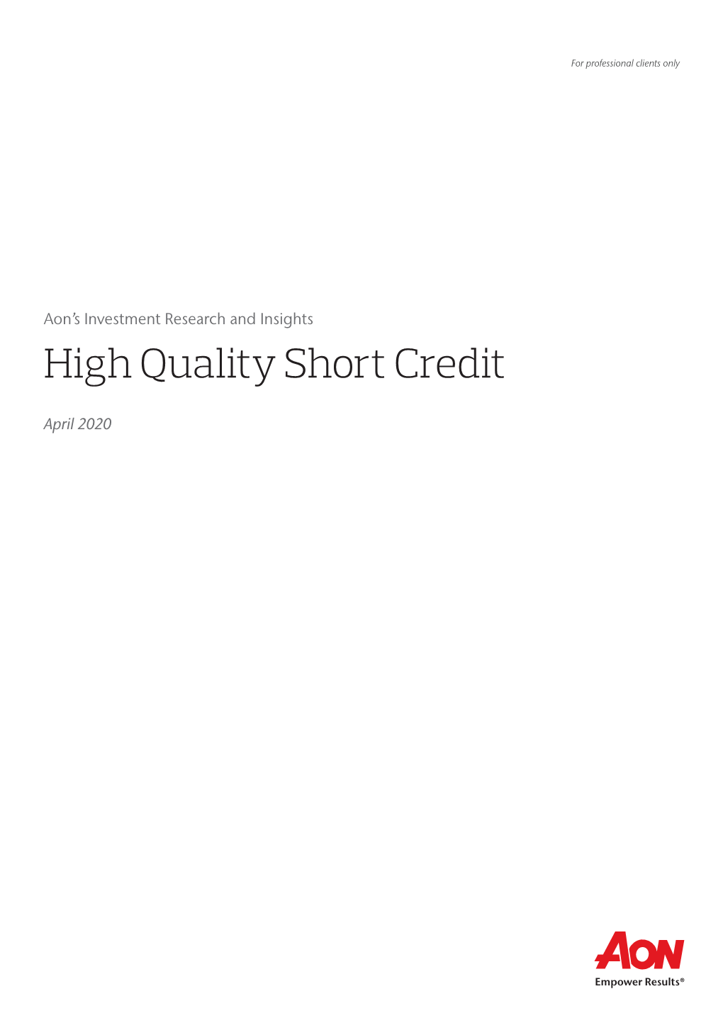 High Quality Short Credit