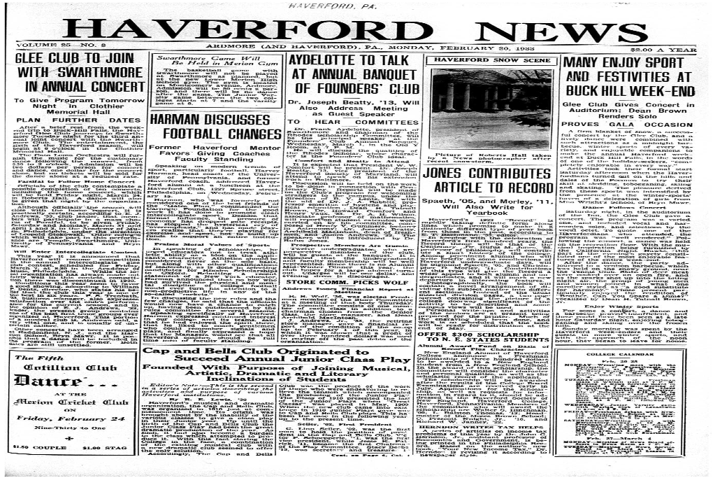 Haverford News Volume 25—No