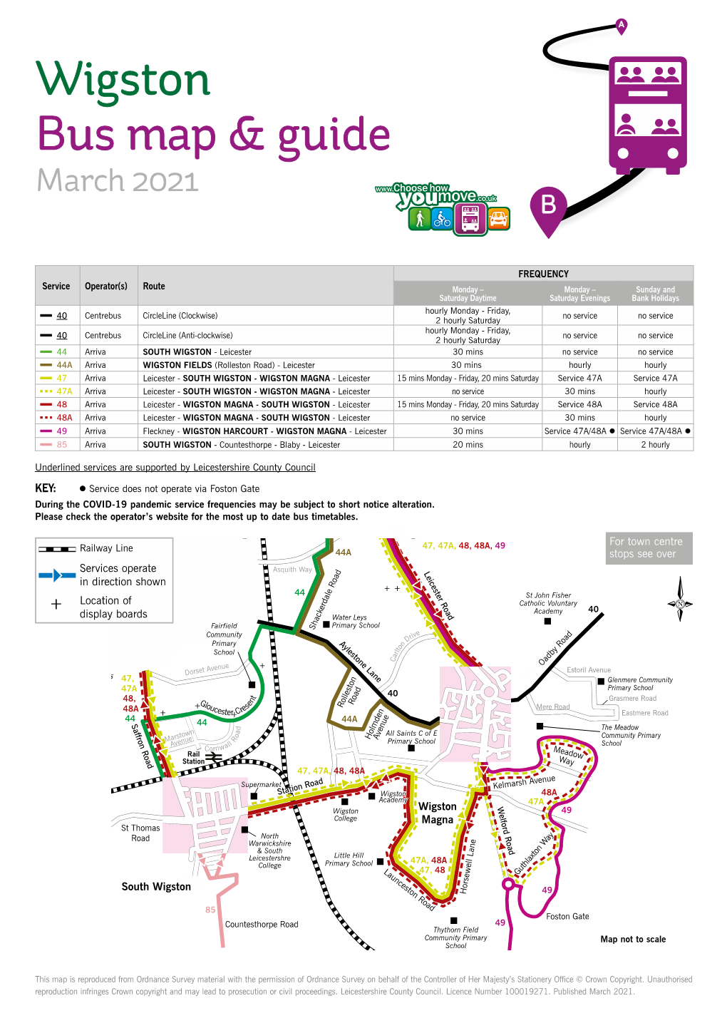 Wigston Bus and Map Guide