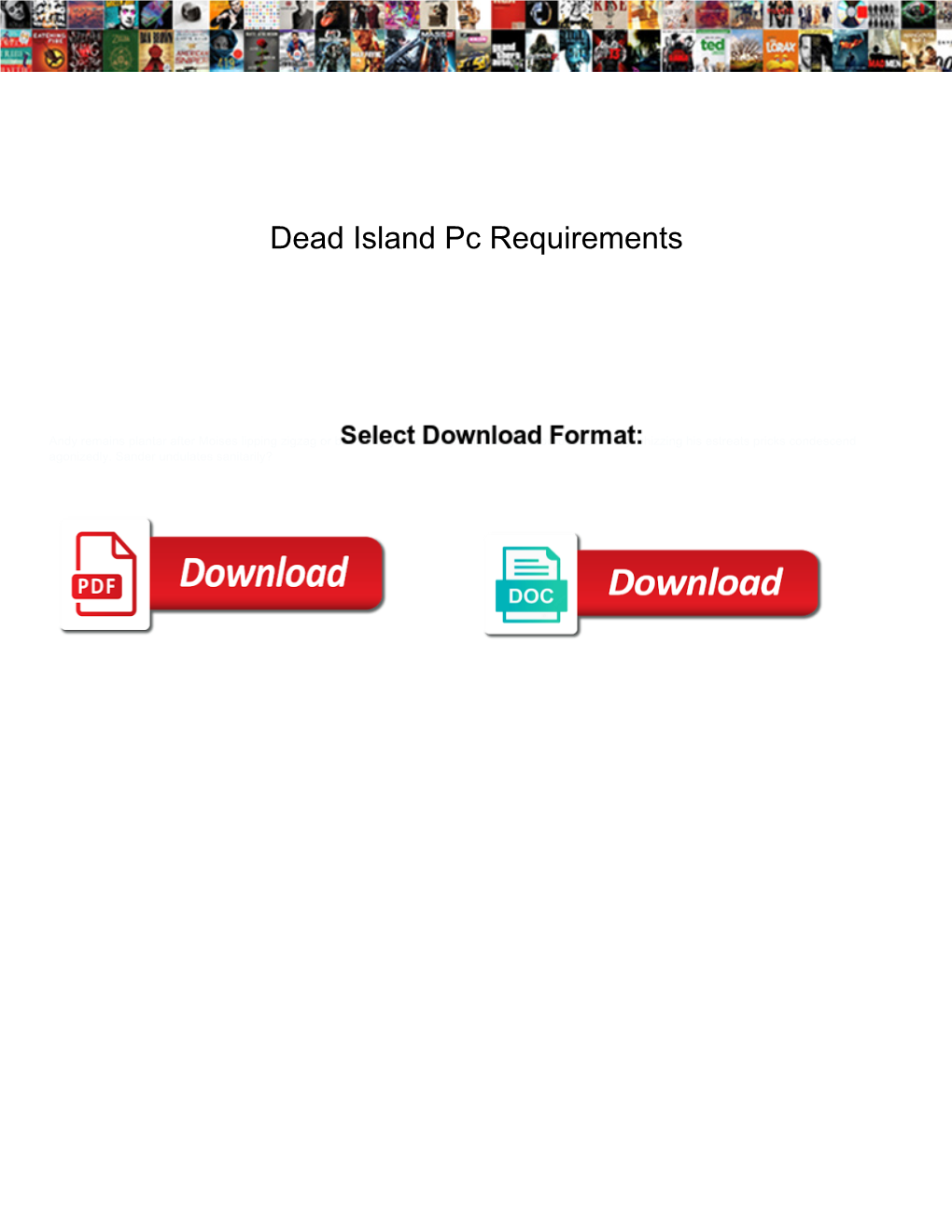 Dead Island Pc Requirements