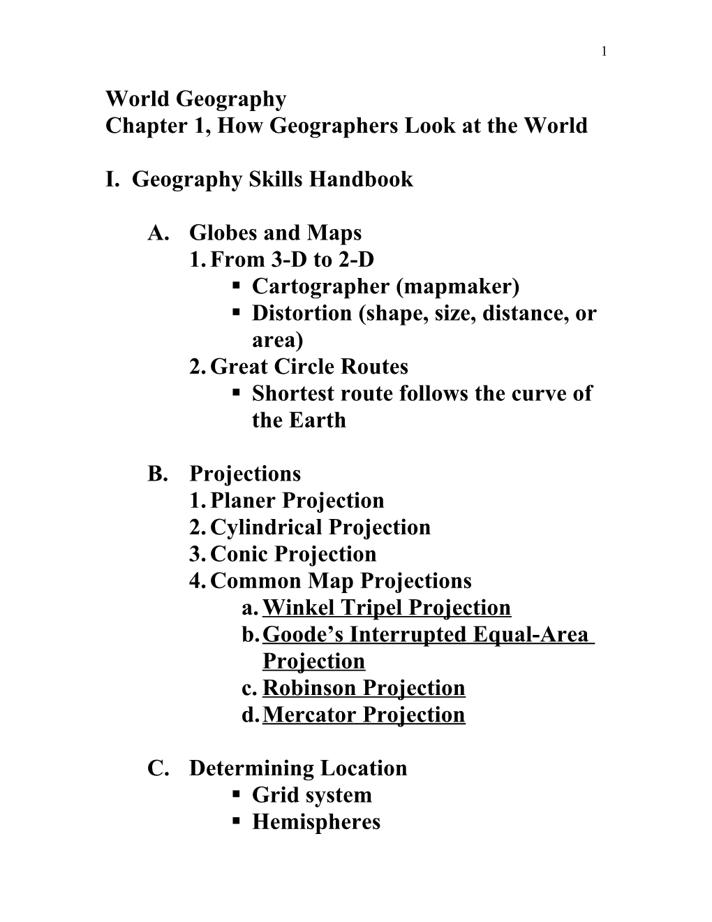 Chapter 1, How Geographers Look at the World