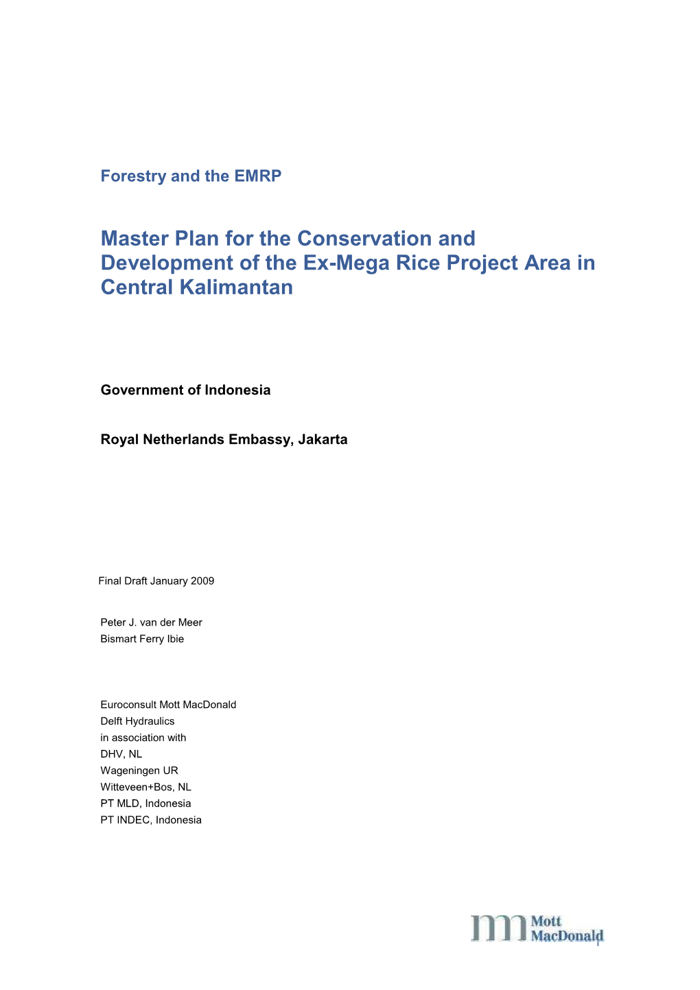 Forestry REPORT EMRP Final Draft 30 Jan2009