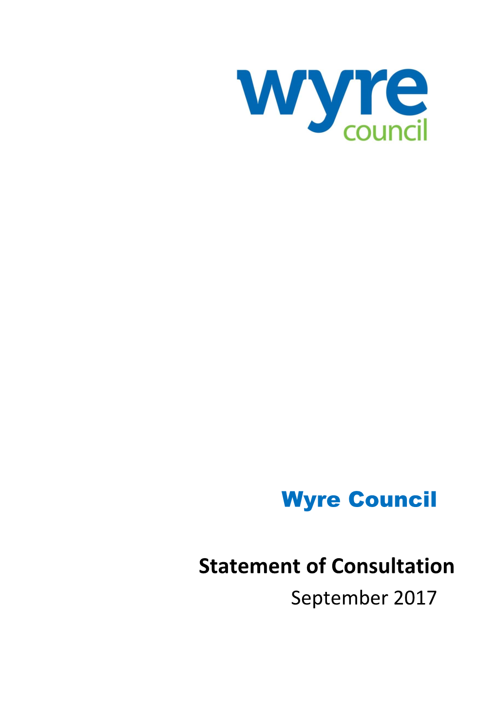 Statement of Consultation September 2017