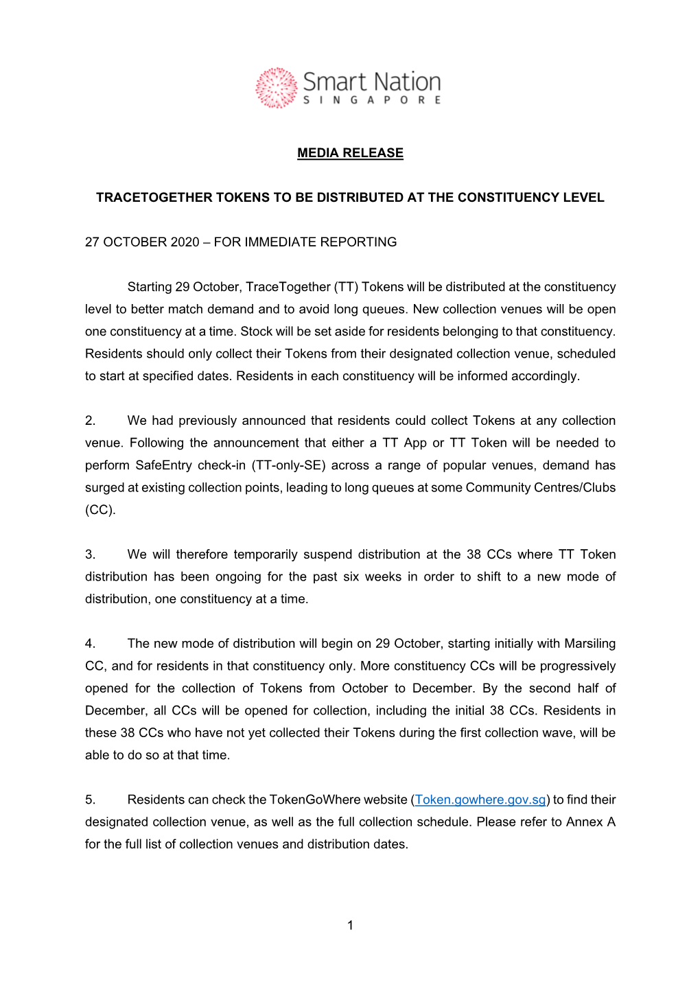 SNDGG Press Release TT Token Distribution.Pdf