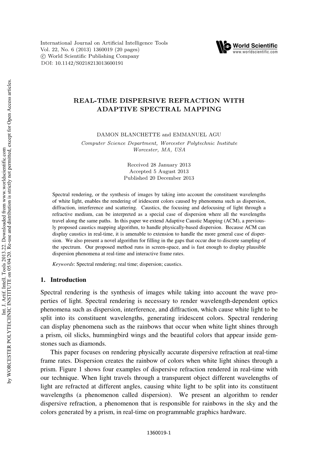 Real-Time Dispersive Refraction with Adaptive Spectral Mapping